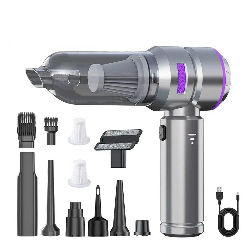 aspirateur voiture gris avec accessoirs