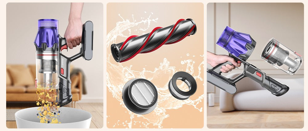 balai aspirateur laveur composants