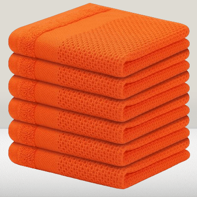 Torchons de cuisine - CottonTowelsSoft™ - Orange - SmartClean Innovation