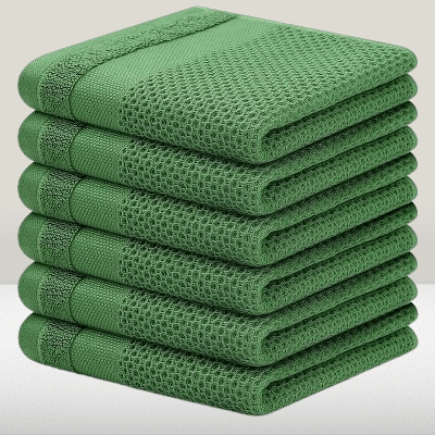 Torchons de cuisine - CottonTowelsSoft™ - Vert - SmartClean Innovation